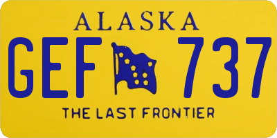 AK license plate GEF737