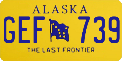 AK license plate GEF739