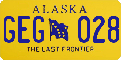 AK license plate GEG028