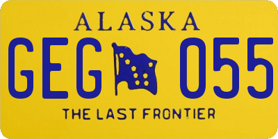 AK license plate GEG055