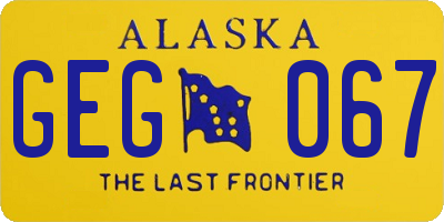 AK license plate GEG067