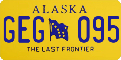 AK license plate GEG095