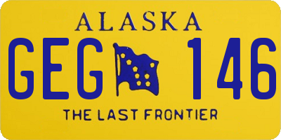 AK license plate GEG146