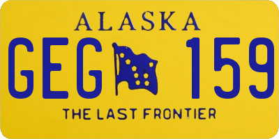 AK license plate GEG159