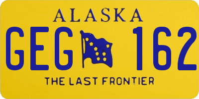 AK license plate GEG162
