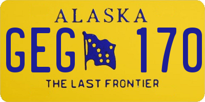 AK license plate GEG170
