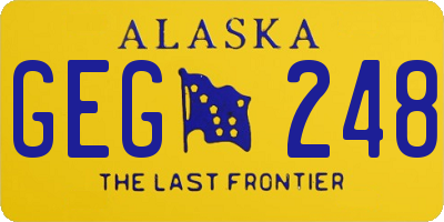 AK license plate GEG248