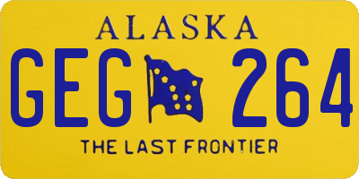 AK license plate GEG264