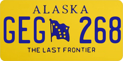 AK license plate GEG268