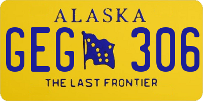 AK license plate GEG306