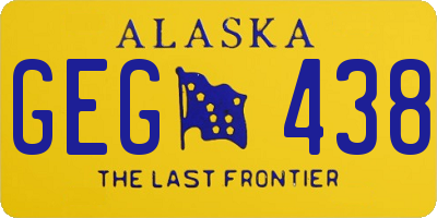 AK license plate GEG438