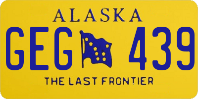 AK license plate GEG439