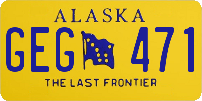 AK license plate GEG471