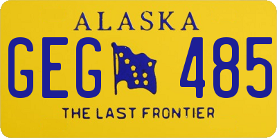 AK license plate GEG485