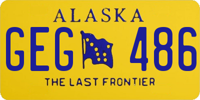 AK license plate GEG486
