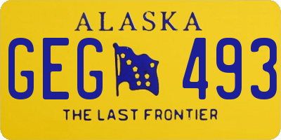 AK license plate GEG493