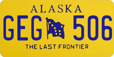 AK license plate GEG506