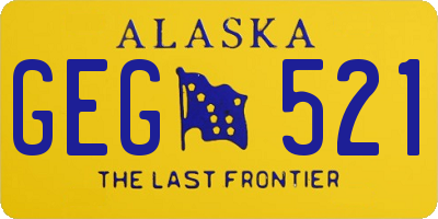 AK license plate GEG521
