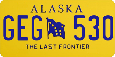 AK license plate GEG530