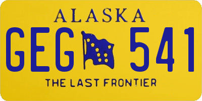 AK license plate GEG541