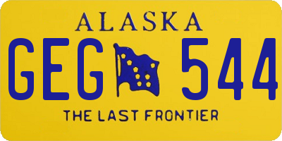 AK license plate GEG544