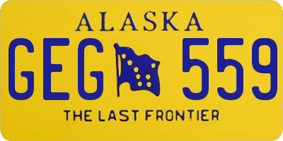 AK license plate GEG559