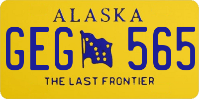 AK license plate GEG565