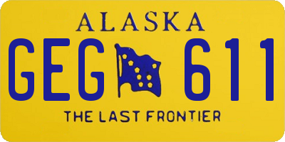 AK license plate GEG611