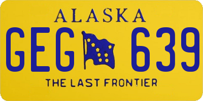 AK license plate GEG639