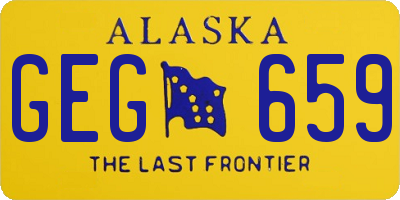 AK license plate GEG659