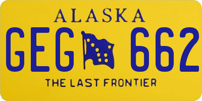 AK license plate GEG662