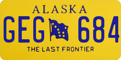 AK license plate GEG684