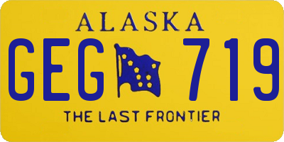 AK license plate GEG719
