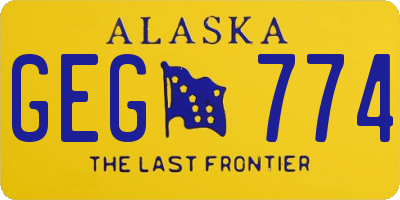 AK license plate GEG774