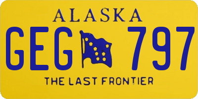 AK license plate GEG797