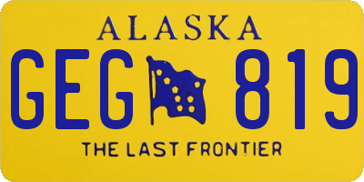 AK license plate GEG819