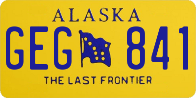 AK license plate GEG841