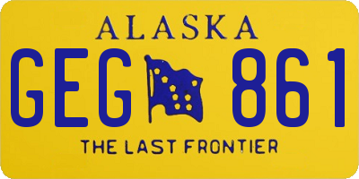AK license plate GEG861