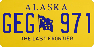 AK license plate GEG971
