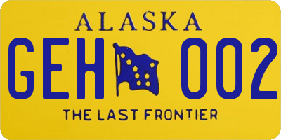 AK license plate GEH002