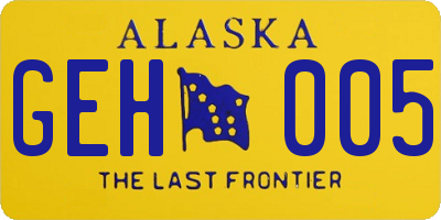 AK license plate GEH005