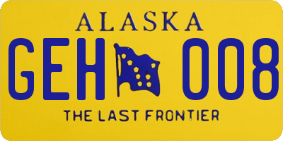 AK license plate GEH008