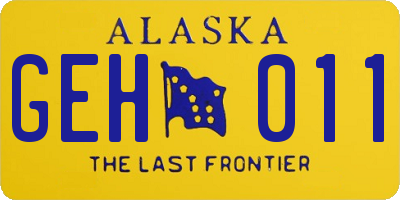 AK license plate GEH011