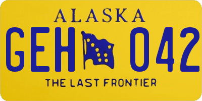 AK license plate GEH042
