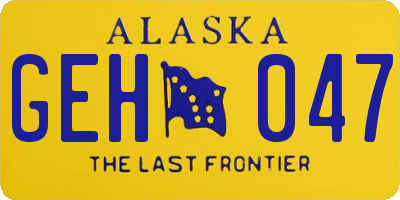 AK license plate GEH047