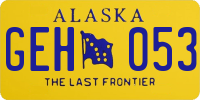 AK license plate GEH053