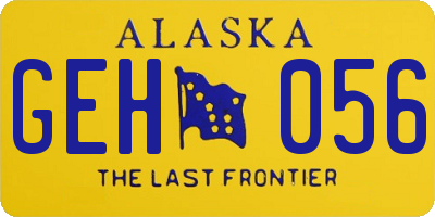 AK license plate GEH056