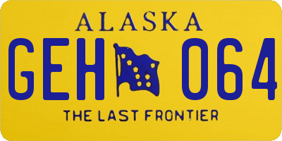 AK license plate GEH064