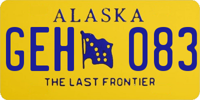 AK license plate GEH083