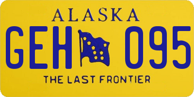 AK license plate GEH095